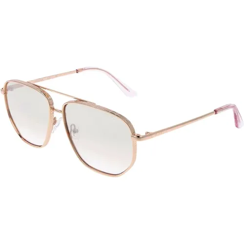 Sunglasses, female, , Size: ONE SIZE Rose Gold Aviator Sunglasses - Guess - Modalova