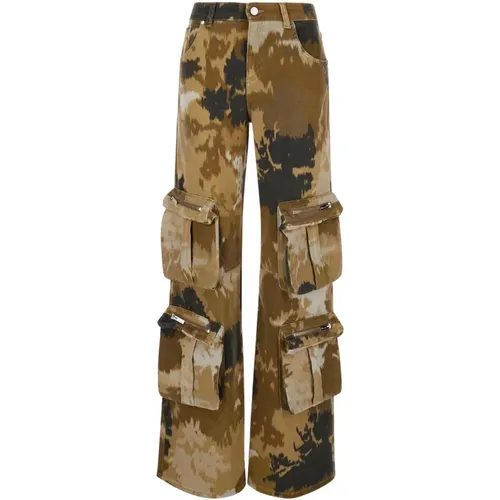 Cargo Style Brown Trousers , female, Sizes: S - Blumarine - Modalova