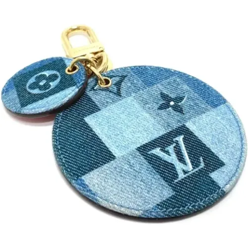 Pre-owned Denim key-holders , female, Sizes: ONE SIZE - Louis Vuitton Vintage - Modalova