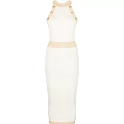 Golden Edge Dress , female, Sizes: L - Balmain - Modalova