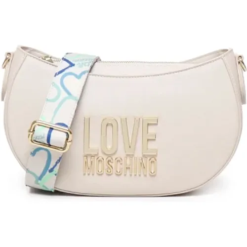 Shoulder Bags, female, , Size: ONE SIZE Shoulder Bag with Logo Plaque - Love Moschino - Modalova