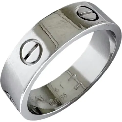 Pre-owned Jewellery, female, , Size: ONE SIZE Pre-owned White Gold rings - Cartier Vintage - Modalova