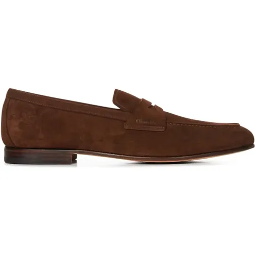 Loafers, male, , Size: 11 US Suede Penny Loafer - Church's - Modalova