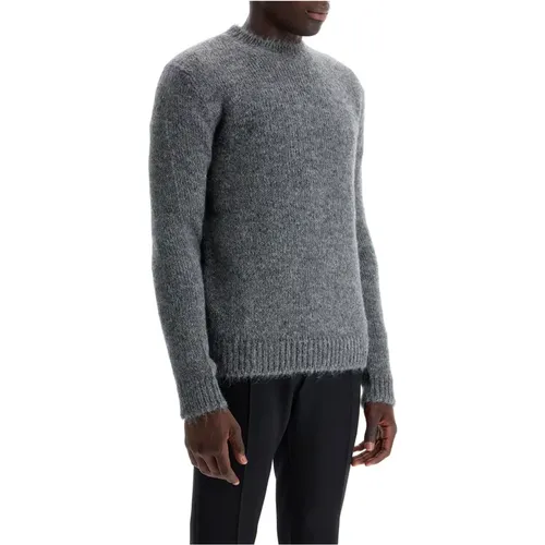 Soft Alpaca Crew Neck Sweater , male, Sizes: L, M - Jil Sander - Modalova