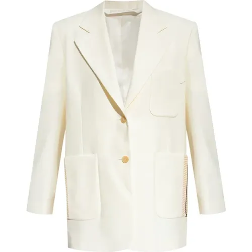 Cream Blazer with Pockets , female, Sizes: 2XS, XS - Palm Angels - Modalova