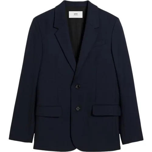 Marineblaue Klassische Jacke - Ami Paris - Modalova