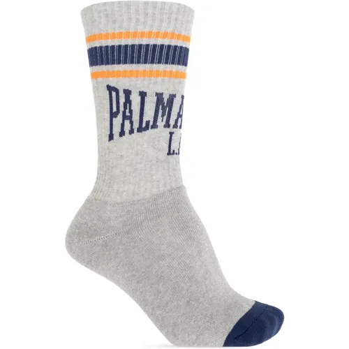 Socks, male, , Size: S/M Socks with logo - Palm Angels - Modalova