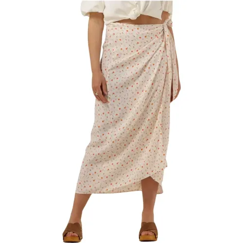 Mallorca Skirt Aop Creme , Damen, Größe: S - Envii - Modalova