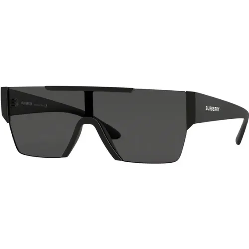 Schwarze Sonnenbrille , Herren, Größe: 38 MM - Burberry - Modalova