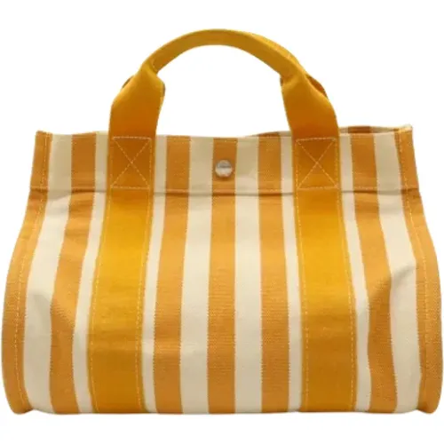 Pre-owned Tote Bags, female, , Size: ONE SIZE Pre-owned Canvas handbags - Hermès Vintage - Modalova