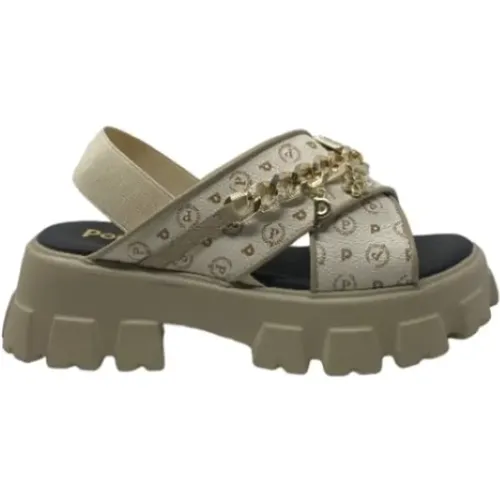 Trendy and Comfortable Flat Sandals for Women , female, Sizes: 7 UK, 8 UK - Pollini - Modalova