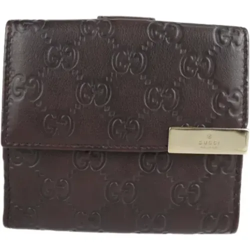 Pre-owned Wallets, female, , Size: ONE SIZE Pre-owned Leather wallets - Gucci Vintage - Modalova