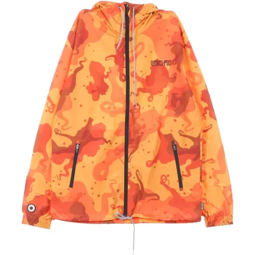 Camo Windbreaker Jacke , Herren, Größe: XL - Octopus - Modalova