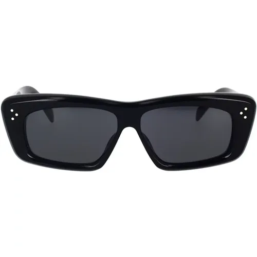 Chic Rectangular Sunglasses with Grey Gradient Lenses , unisex, Sizes: 57 MM - Celine - Modalova