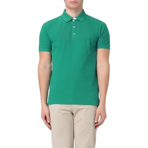 Grüne T-Shirts und Polos Kollektion , Herren, Größe: 2XL - Fay - Modalova