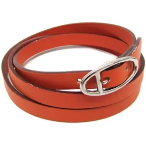 Pre-owned Jewellery, female, , Size: ONE SIZE Pre-owned Leather bracelets - Hermès Vintage - Modalova