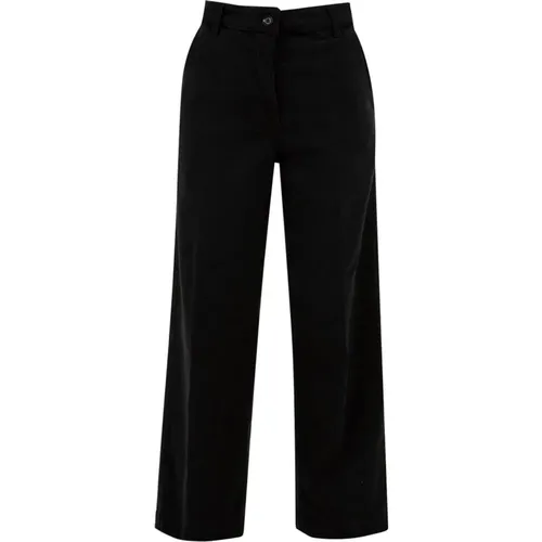 Schwarze Hose , Damen, Größe: XS - Aspesi - Modalova