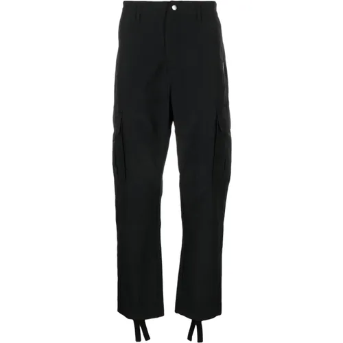 Cotton Trousers with Zipper and Drawstring Hems , male, Sizes: M, L, S, XL - Marcelo Burlon - Modalova