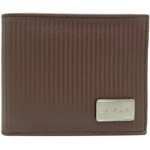 Pre-owned Wallets, male, , Size: ONE SIZE Pre-owned Leather wallets - Bvlgari Vintage - Modalova