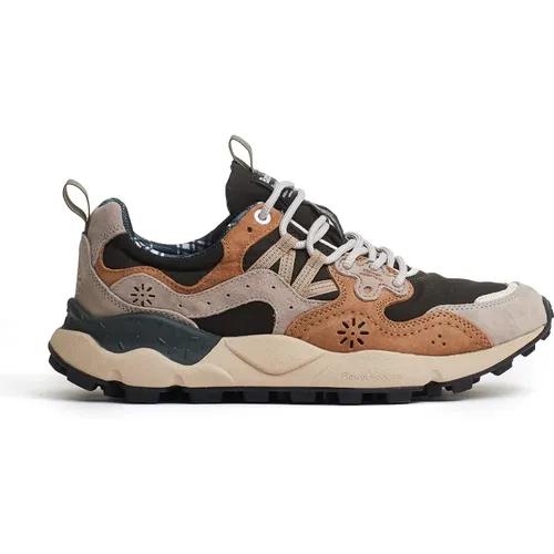 Braun Beige Sneakers , Herren, Größe: 40 EU - Flower Mountain - Modalova