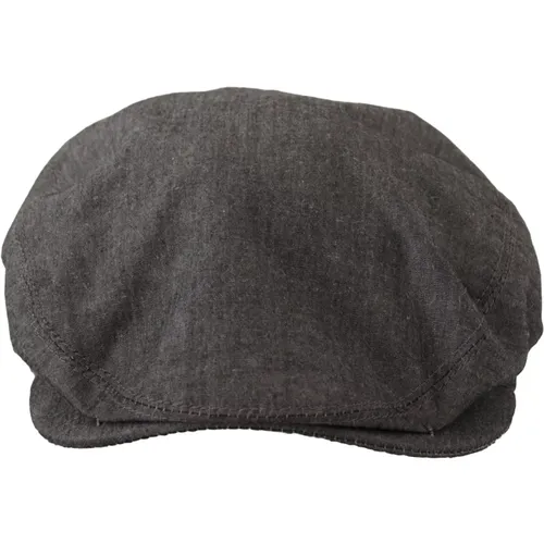 Caps, male, , Size: 59 CM Newsboy Cotton Blend Hat - Dolce & Gabbana - Modalova