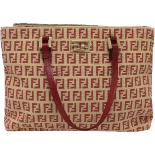 Pre-owned Tote Bags, female, , Size: ONE SIZE Pre-owned Canvas shoppers - Fendi Vintage - Modalova