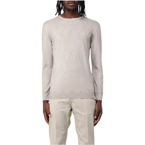 Diamond Argyle Crewneck Sweater , male, Sizes: 3XL, 2XL - Liu Jo - Modalova