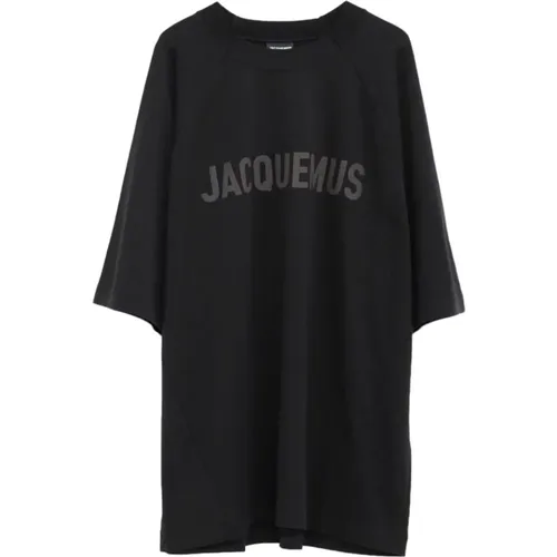Schwarzes Logo Crew Neck T-Shirt , Herren, Größe: L - Jacquemus - Modalova