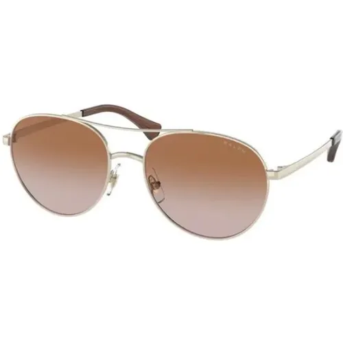 Sunglasses, unisex, , Size: 55 MM Gold Frame Sunglasses Model Ra4135 - Ralph Lauren - Modalova