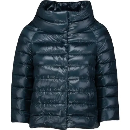 Kurze Sofia 3/4 Arm Daunenjacke , Damen, Größe: S - Herno - Modalova