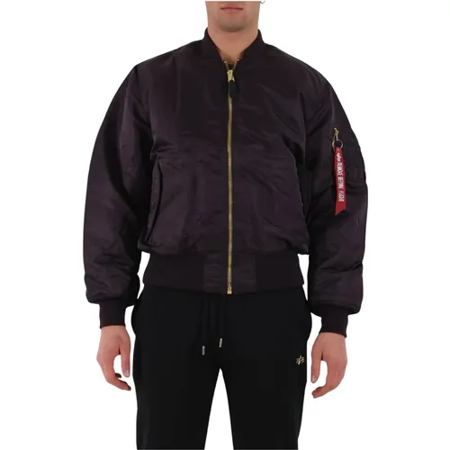 Bomber Jackets, male, , Size: L Heritage Ma-1 Bomber Jacket - alpha industries - Modalova