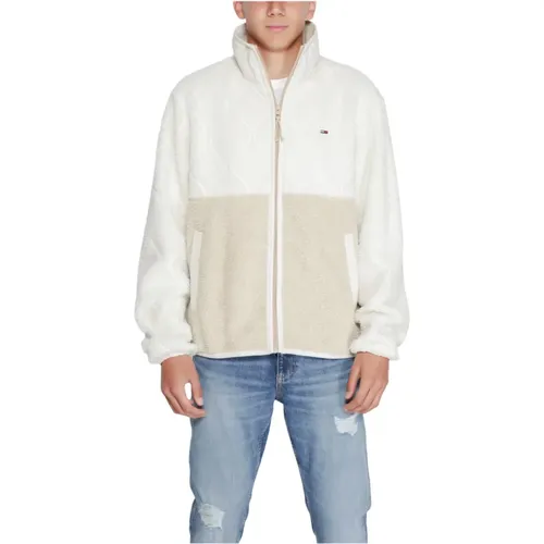 Zip-throughs, male, , Size: XL Gold Zip Coat Fall/Winter Men - Tommy Hilfiger - Modalova