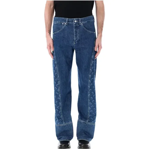 Mens Clothing Jeans Ss24 , male, Sizes: L - Marine Serre - Modalova