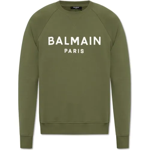 Sweatshirt mit Logo , Herren, Größe: M - Balmain - Modalova