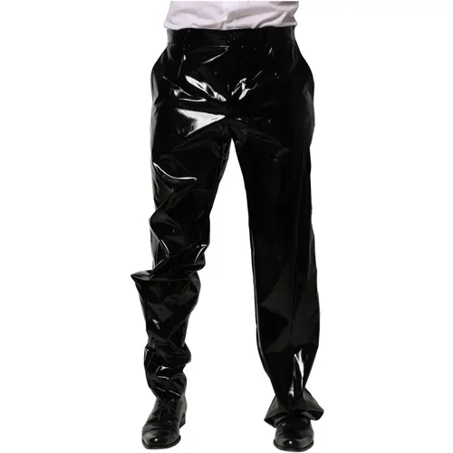 Straight Trousers, male, , Size: S Nylon Straight Men Pants - Dolce & Gabbana - Modalova