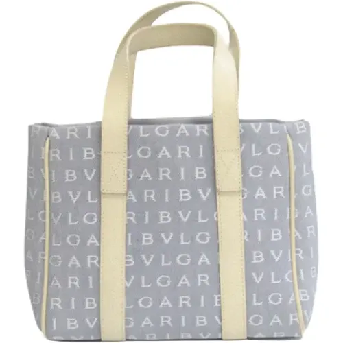 Pre-owned Tote Bags, female, , Size: ONE SIZE Pre-owned Canvas handbags - Bvlgari Vintage - Modalova