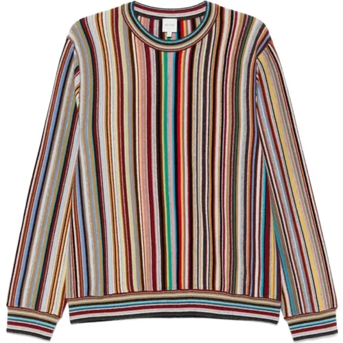 Cashmere Knit Sweater Signature Stripe Pattern , male, Sizes: M, S, L - Paul Smith - Modalova