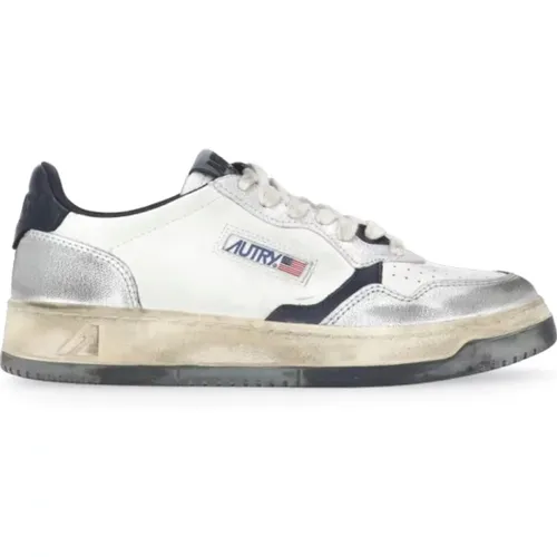 Leather Sneakers with Contrasting Details , female, Sizes: 5 UK, 6 UK, 3 UK, 4 UK - Autry - Modalova