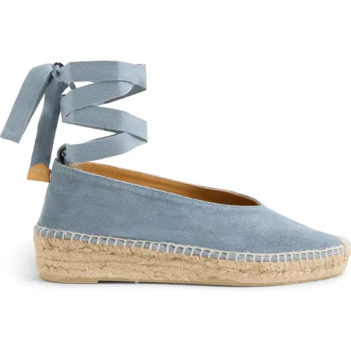 Gea gewaschene Baumwoll-Espadrilles mit Schnürung und 2 cm Absatz. , Damen, Größe: 39 EU - Castañer - Modalova