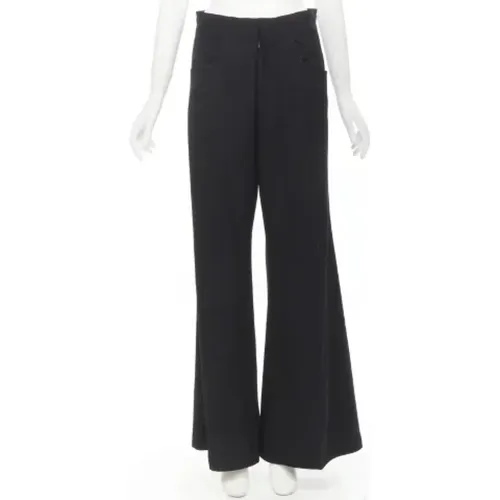 Pre-owned Wool bottoms , female, Sizes: L - Yohji Yamamoto Pre-owned - Modalova