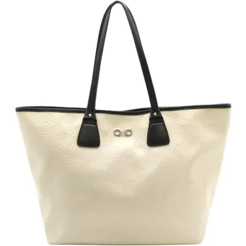 Pre-owned Tote Bags, female, , Size: ONE SIZE Pre-owned Canvas shoulder-bags - Salvatore Ferragamo Pre-owned - Modalova