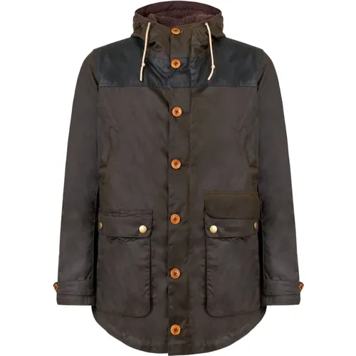 Game Parka Wachsjacke Olive , Herren, Größe: 2XL - Barbour - Modalova