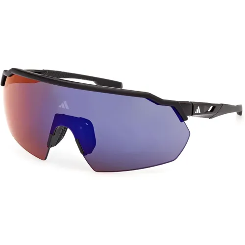 Sunglasses, unisex, , Size: ONE SIZE Matte /Violet Sunglasses Sp0093 - Adidas - Modalova