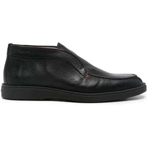 Italian Leather Desert Boots , male, Sizes: 8 UK - Santoni - Modalova