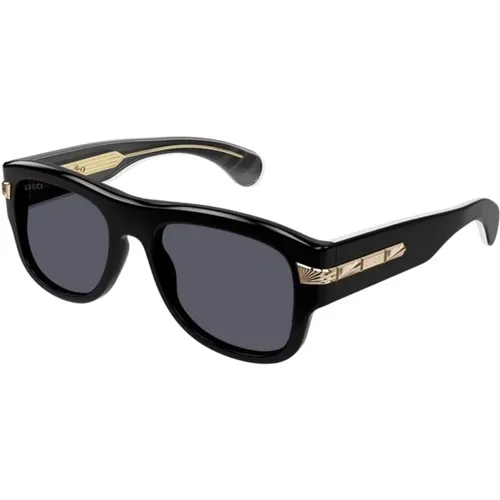 Stylish Sunglasses with Grey Lenses , unisex, Sizes: 54 MM - Gucci - Modalova