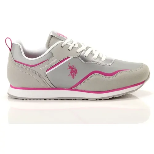 Modische Sneakers - Grau Fuchsia Muster - U.S. Polo Assn. - Modalova