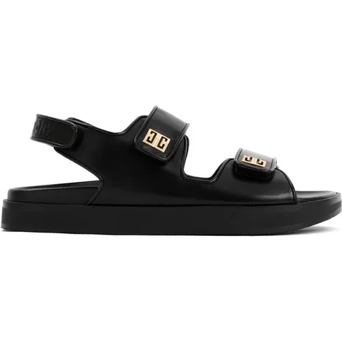 Flat Sandals, female, , Size: 7 US Leather Sandals with 4G Logo - Givenchy - Modalova