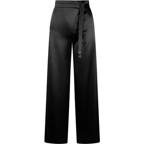 Satin Wide Leg Wrap Hose , Damen, Größe: 2XS - Herno - Modalova