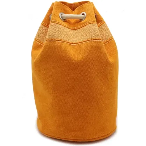 Pre-owned Bucket Bags, female, , Size: ONE SIZE Pre-owned Canvas shoulder-bags - Hermès Vintage - Modalova