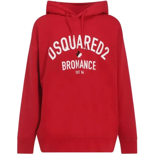 Hoodies, male, , Size: XL Oversized Hoodie Sweatshirt - Dsquared2 - Modalova